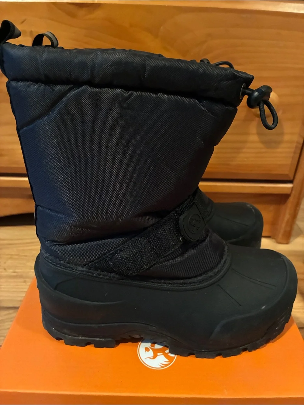 Northside Black Kids' Reflective-Strip Winter Boots